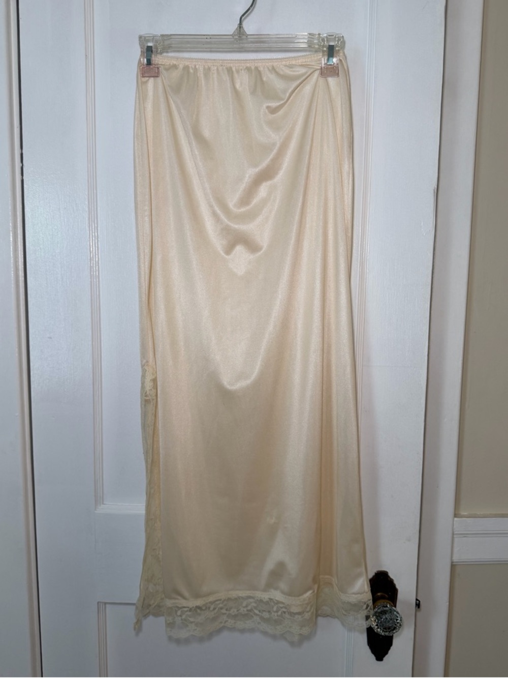 Cottage Core Women's Half Slip with Lace Trim - Cream